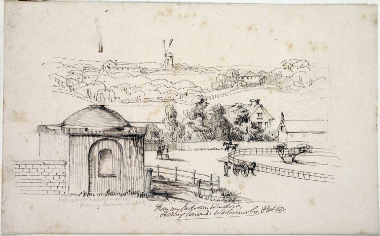 Wooloomooloo sketch 1850 courtesy State Library NSW